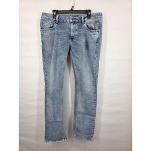 Flying Machine Mens Light Wash Slim Straight Denim Jeans Blue Size 35x32